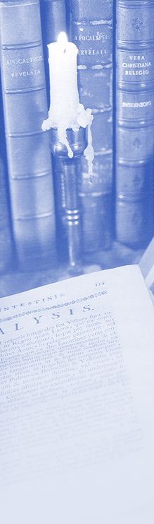 Stillleben mit Werken Swedenborgs